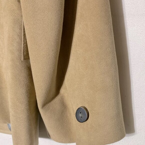 Vintage Warren K Cook John Barrymore Tan Faux Suede Blazer - Picture 11 of 13